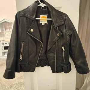 Toddler black leather jacket